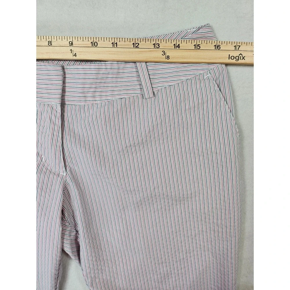 Adidas ClimaLite Golf‎ Shorts Womens 6 Pink Grey Striped Performance Active